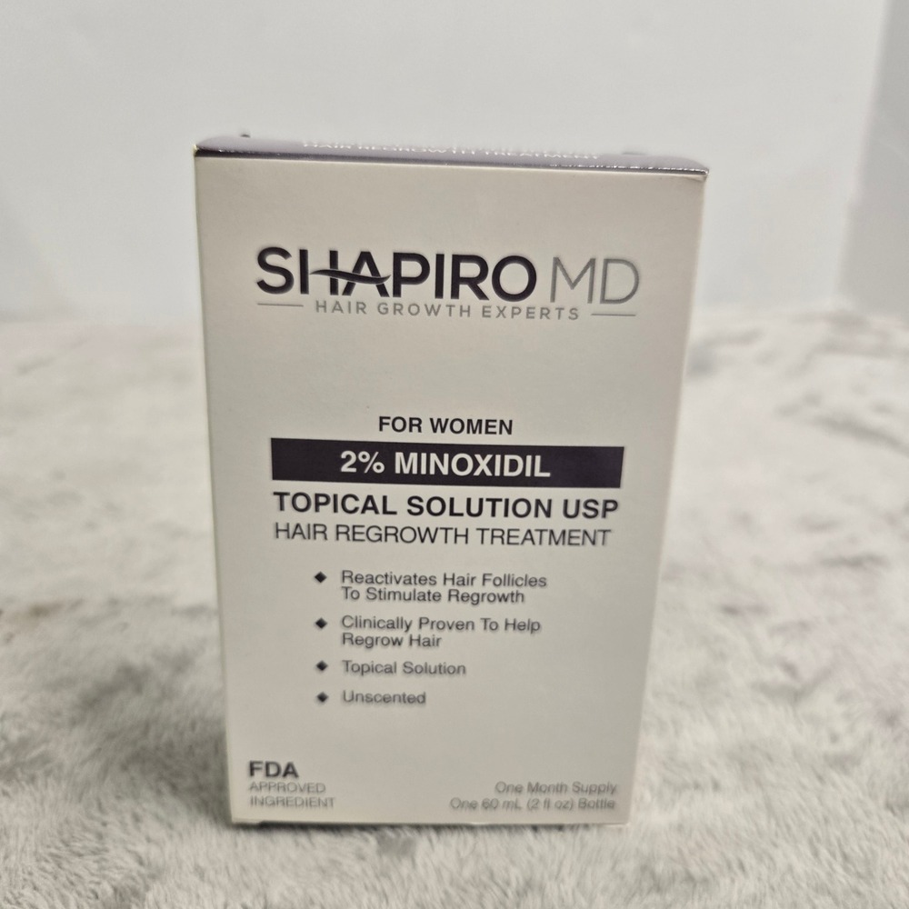Shapiro MD Women 2% Minoxidil Topical Solution Hair Regrowth Treatment 2oz 60ml